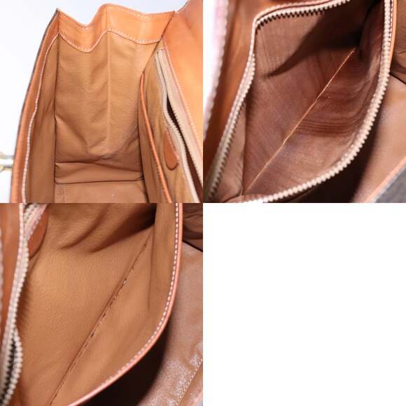 CELINE Macadam Canvas Hand Bag Pvc Leather Brown Gold - Picture 13 of 13